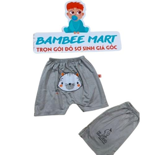 Quần chục đùi cộc cho bé trai bé gái chất thun lạnh mông thú siêu đáng yêu QC06 BamBeeMart