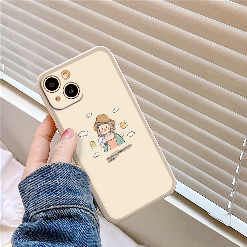 Ốp lưng iphone bé gái mùa hè cạnh vuông dẻo iphone 6splus/7/7plus/8/8plus/x/xr/xs/11/12/pro/max/13promax tr1019