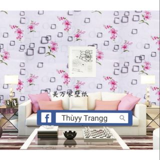Giấy dán tường hoa ly khổ 45cm