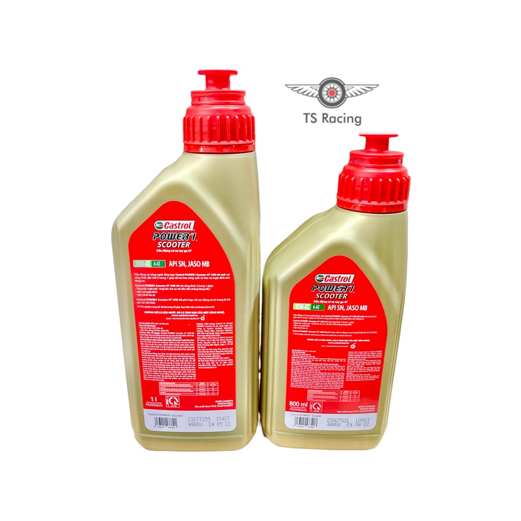 Nhớt castrol power 1 scooter 10w40 - xe tay ga