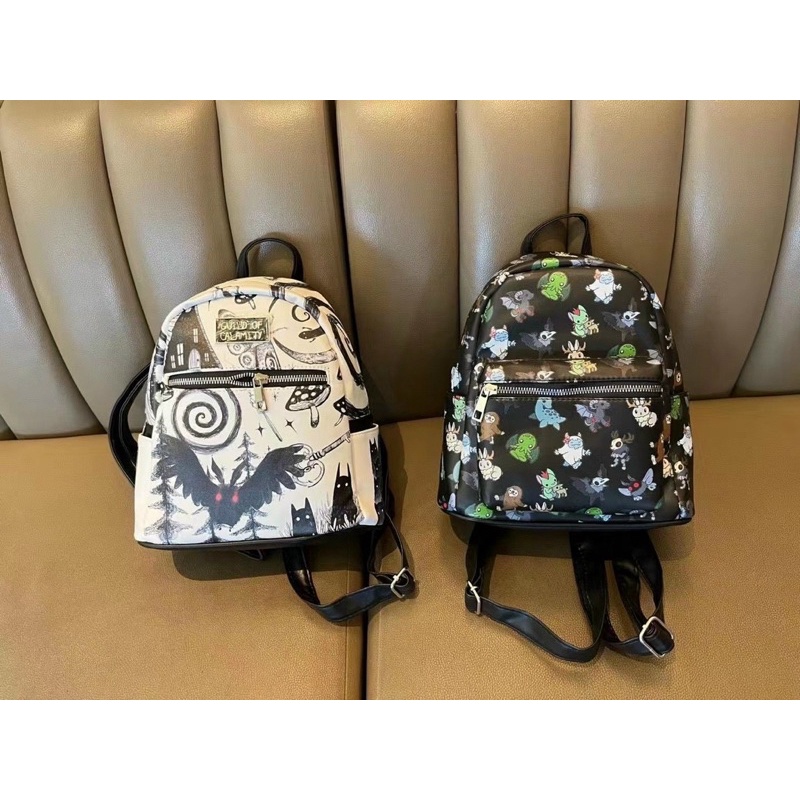 TNS-Balo mini form vuông hottrend xuất Âu hoạ tiết graffiti siêu cá tính-chất da cao cấp-màu đen và trắng classic