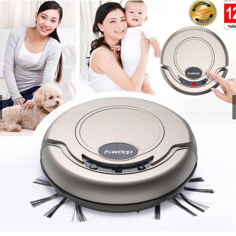 Robot hút bụi thông minh ISWEEP - S320, kết hợp 3IN1- Cảm biến chạm, hút bụi, quét lau nhà thông minh gọn nhẹ dễ dùng