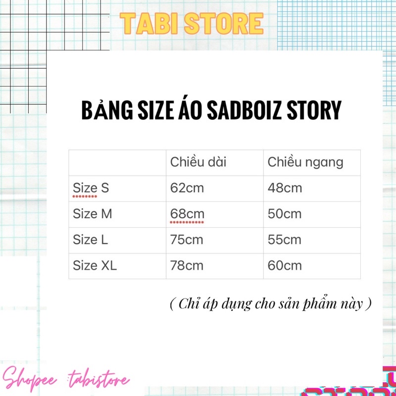 Áo thun tay lỡ dáng rộng unisex size dưới 85kg chất thun tabistore - Sadboiz Story | WebRaoVat - webraovat.net.vn