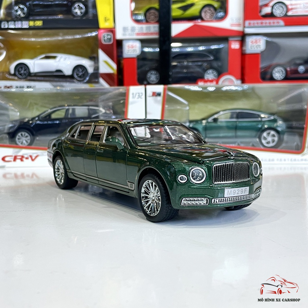 Xe mô hình hợp kim Bentley Mulsanne tỉ lệ 1:24 hãng XLG màu xanh rêu