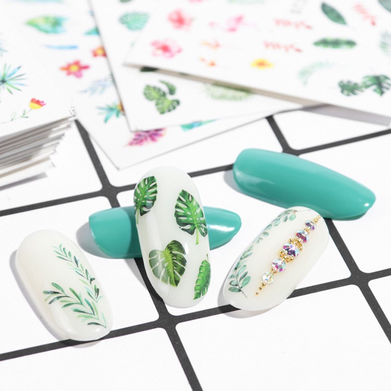 [Hàng mới về] Set 29 sticker họa tiết xinh xắn kiểu bóng nước trang trí móng nghệ thuật