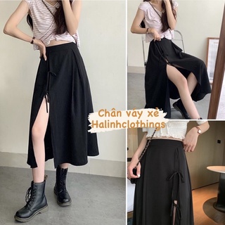 Chân Váy Nữ Xẻ Tà Cá Tính, Chân Váy Midi M345