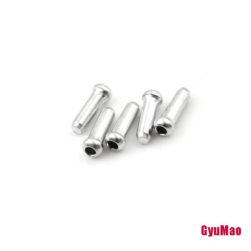 Set 100 Nắp Bọc Dây Cáp Phanh Xe Đạp Bằng Nhôm Màu Bạc