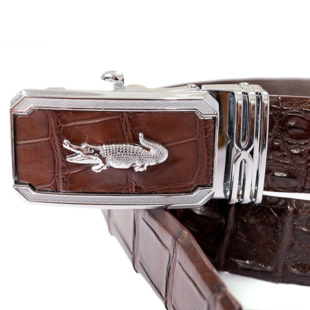 Thắt lưng nam da cá sấu cao cấp KN bản rộng 3.5 cm CS1-TL01-35+ Tặng kèm móc khóa da cá sấu, hộp và túi giấy đựng quà sa