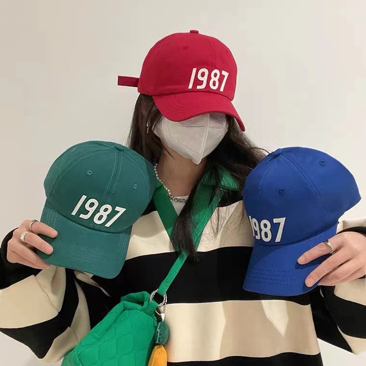 Nón Lưỡi Trai 1987 Màu Sắc Thời Trang Phong Cách Hàn Quốc Đơn Giản Dễ Phối Đồ