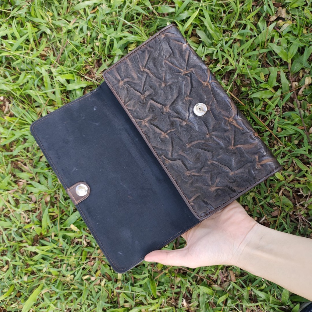 Ví bóp clutch cầm tay Da thật second-hand Đồ Si Bon- VD034