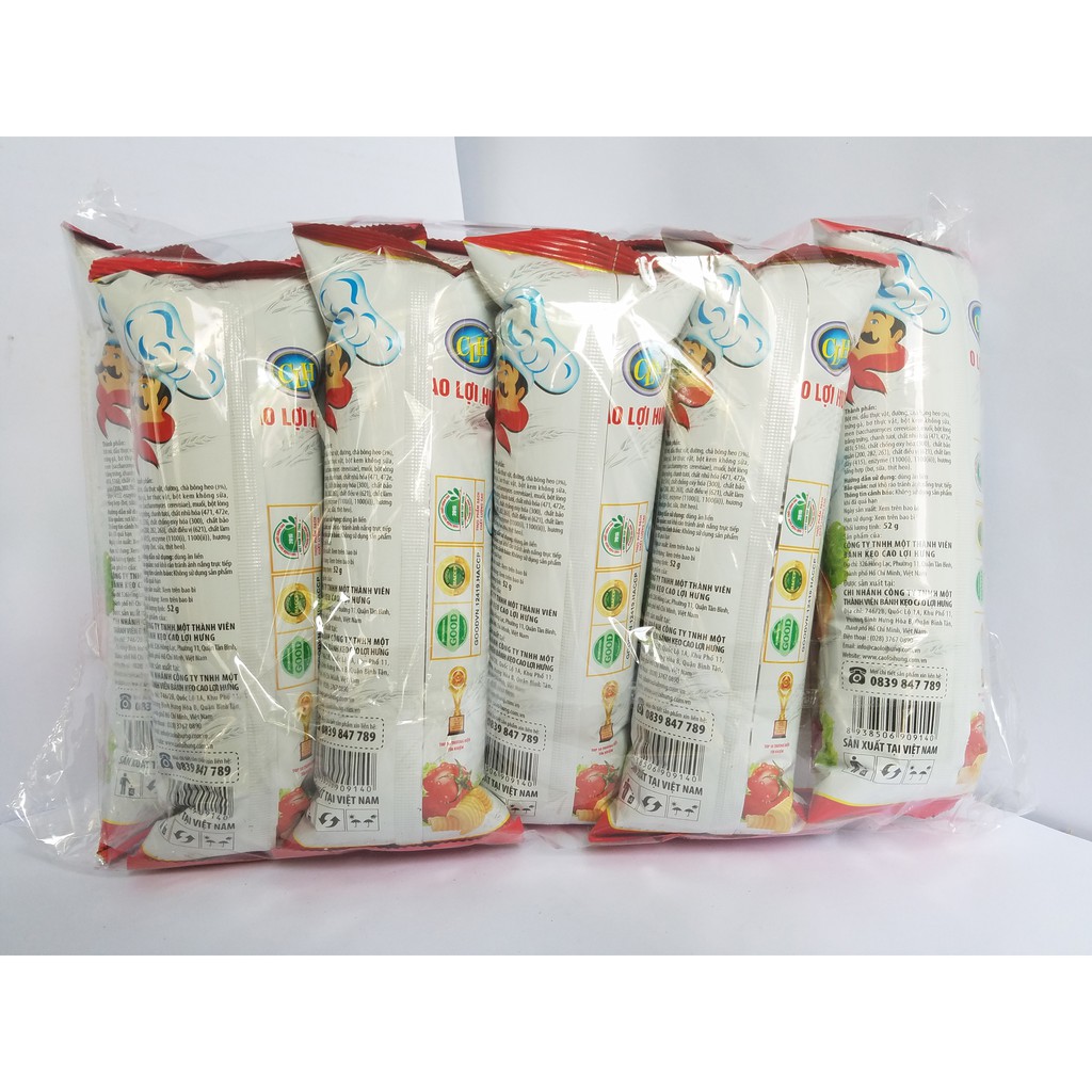 LỐC 10  BÁNH MÌ TƯƠI CHÀ BÔNG HEO, GÀ CÂY 52G