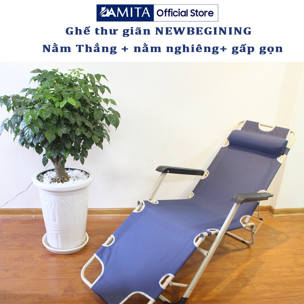 Ghế thư giãn văn phòng xếp gọn cao cấp  gia đình Ghế gấp khung hợp kim cao cấp không gỉ vải bố thay đổi kích thước nằm