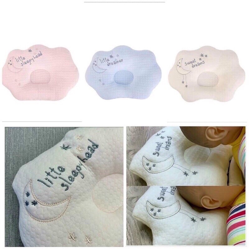 Gối mây Bebe Comfort/ Hudson chống bẹt đầu - Gối lõm sơ sinh ruột bông cao cấp