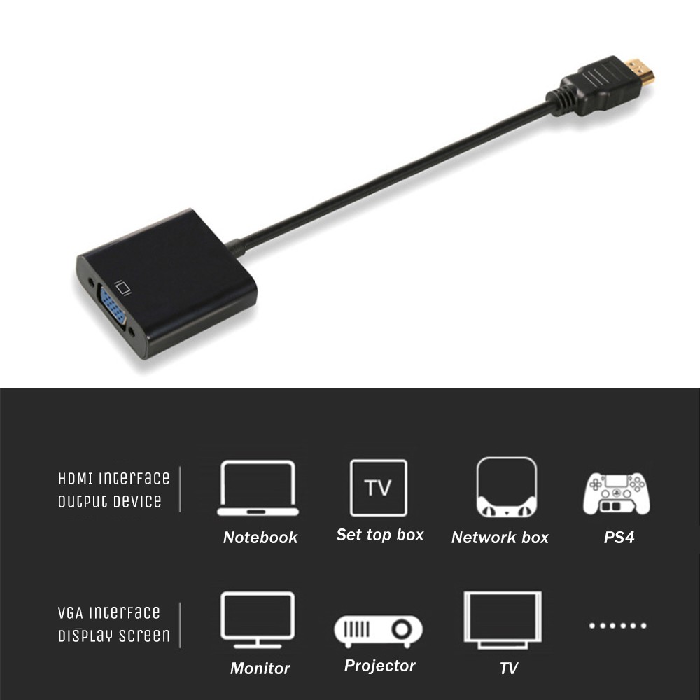 Dây cáp chuyển đổi HDMI sang VGA dành cho laptop/máy chiếu