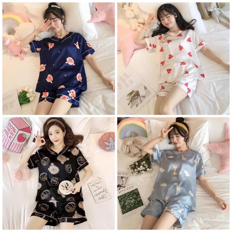 {ORDER} BỘ NGỦ LỤA NGẮN TAY | BigBuy360 - bigbuy360.vn