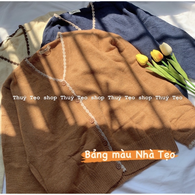 [Hàng sẵn] ÁO CADIGAN LEN TRƠN VIỀN BA MÀU