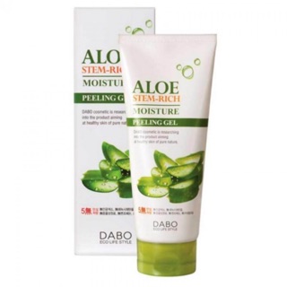 Tẩy da chết lô hội trắng sáng da Dabo Aloe - Peeling Gel 180ml