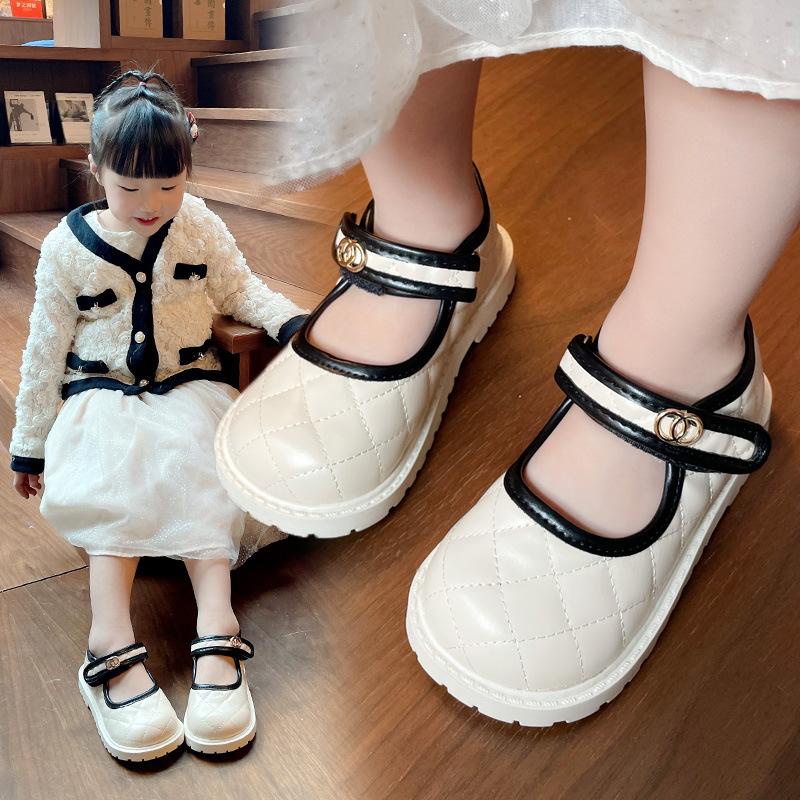 Giày Búp Bê Da Mềm Trám Cực Sang Cho Bé Đế Chống Trượt