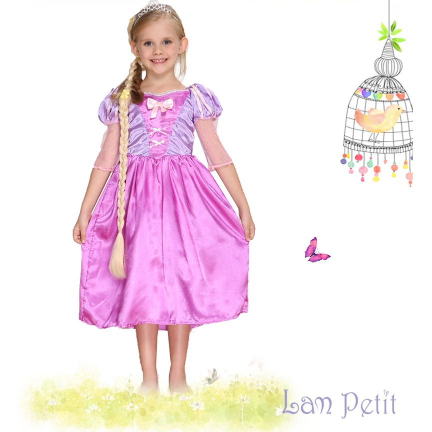 COMBO ĐẦM TÓC MÂY RAPUNZEL và LỌ LEM CINDERELLA