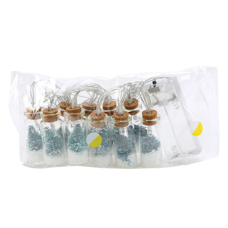Dây đèn led 10 bóng dài 2m hình lọ thủy tinh dùng trang trí tiệc Giáng Sinh