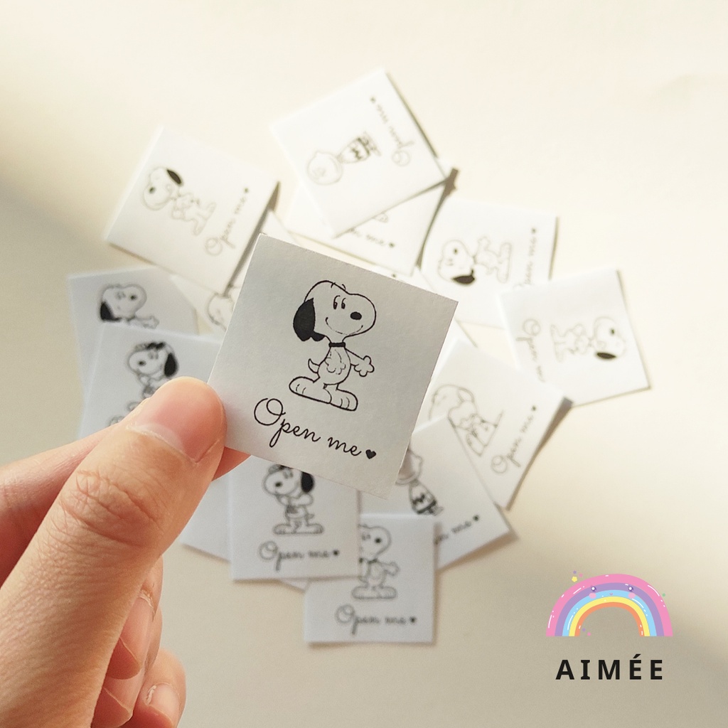 Set 48 sticker niêm phong dễ thương gói hàng, gói quà, hộp carton | Snoopy| Aimee