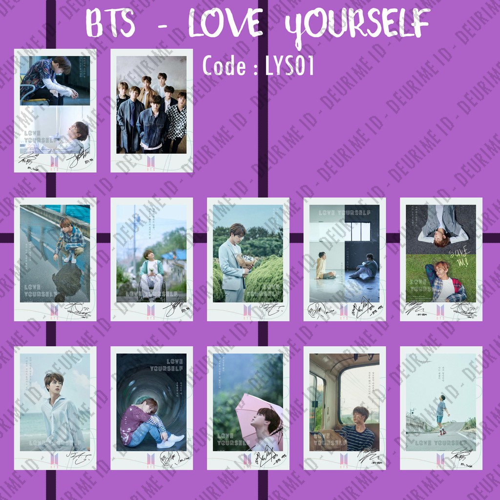 Polaroid Thẻ Hình Nhóm Nhạc Bts Love Yourself Her (dna) + Ttd All Member