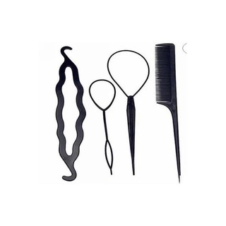 Set Làm Tóc Dụng Cụ Làm Tóc 4 Món Nhựa Dẻo