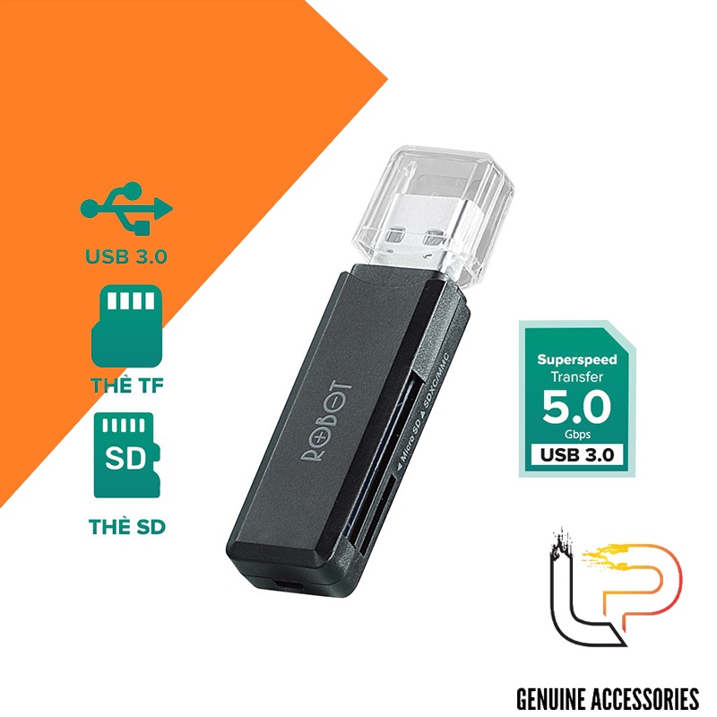 ĐẦU ĐỌC THẺ NHỚ MICRO SD/SD CR102 USB 3.0