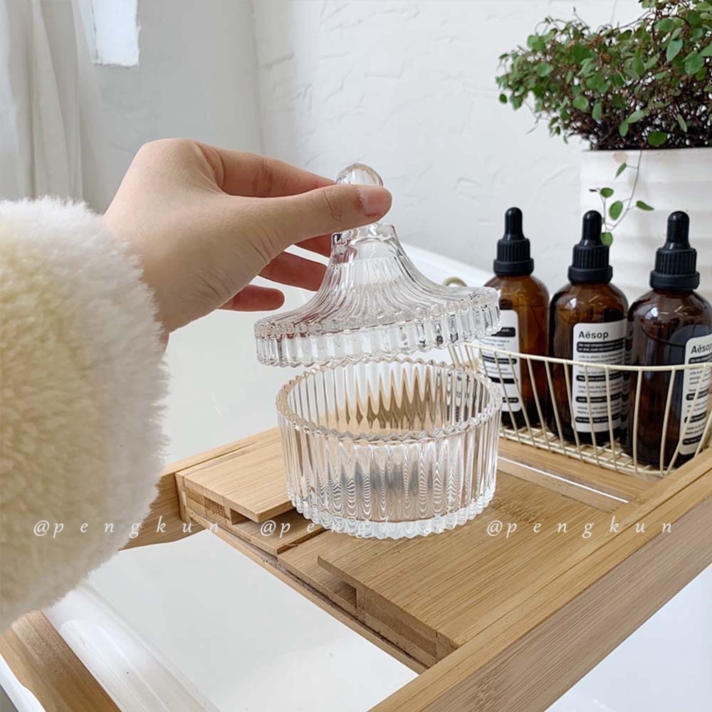 Lọ Đựng Kẹo/ Đường/ Đường Cổ Điển Bằng Kính Dùng Trang Trí Phông Nền Chụp Ảnh