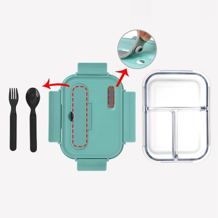 Bộ Hộp Cơm Thủy Tinh Cao Cấp Yeahcook Glass Lunch Box