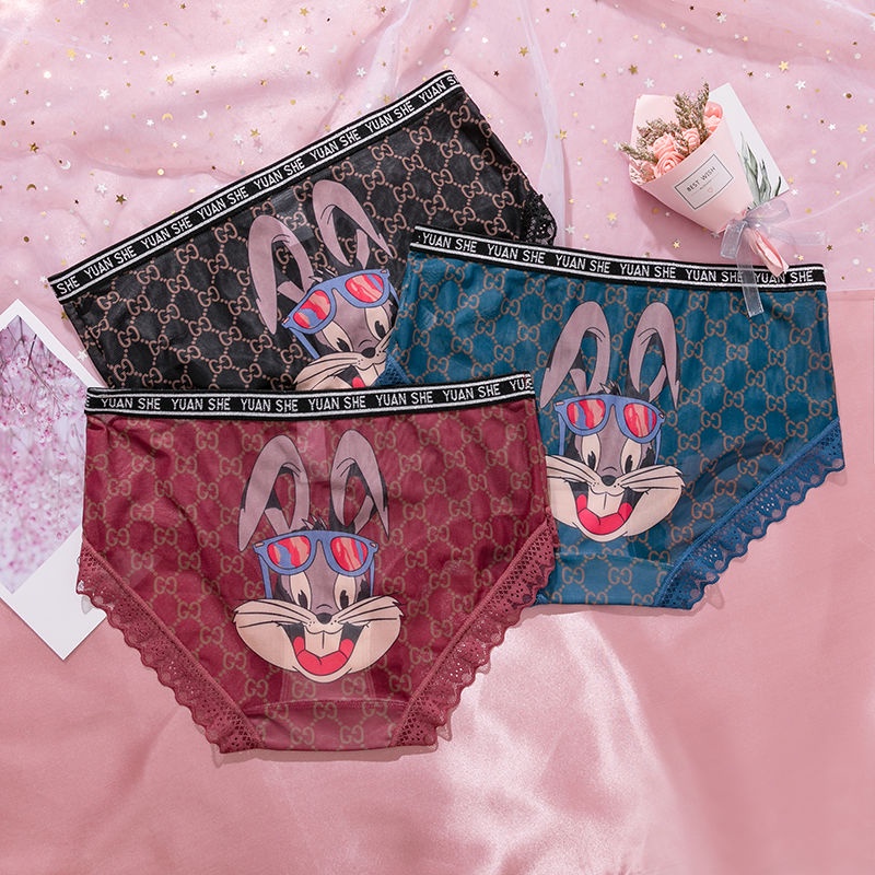 Quần Lót cotton Phối Lưới Họa Tiết Thỏ Bugs sinsqykg006.my21.6.24 Cho Nữ | BigBuy360 - bigbuy360.vn