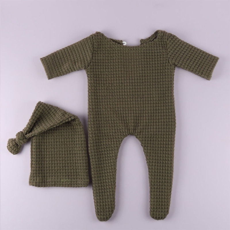 Haha Bộ Áo Liền Quần Bằng Spandex Mềm Tay Ngắn Kèm Mũ Đội Làm Đạo Cụ Chụp Ảnh Cho Bé Trai / Gái