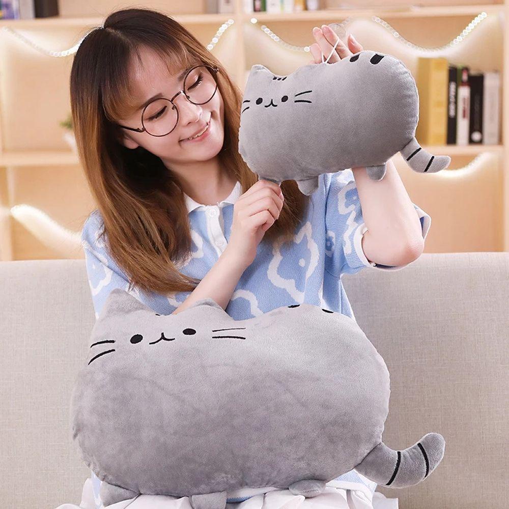 Mèo Nhồi Bông Mềm Mại Có Khóa Kéo Dễ Thương