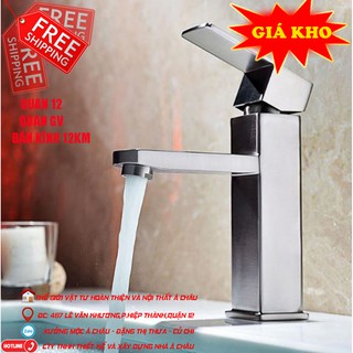 Vòi lavabo nóng lạnh inox 304 bóng giá rẻ quận 12