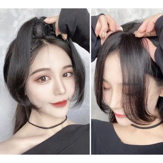Tóc Kẹp Hai Mái Lơi 3D Tóc Thật Có Da Đầu