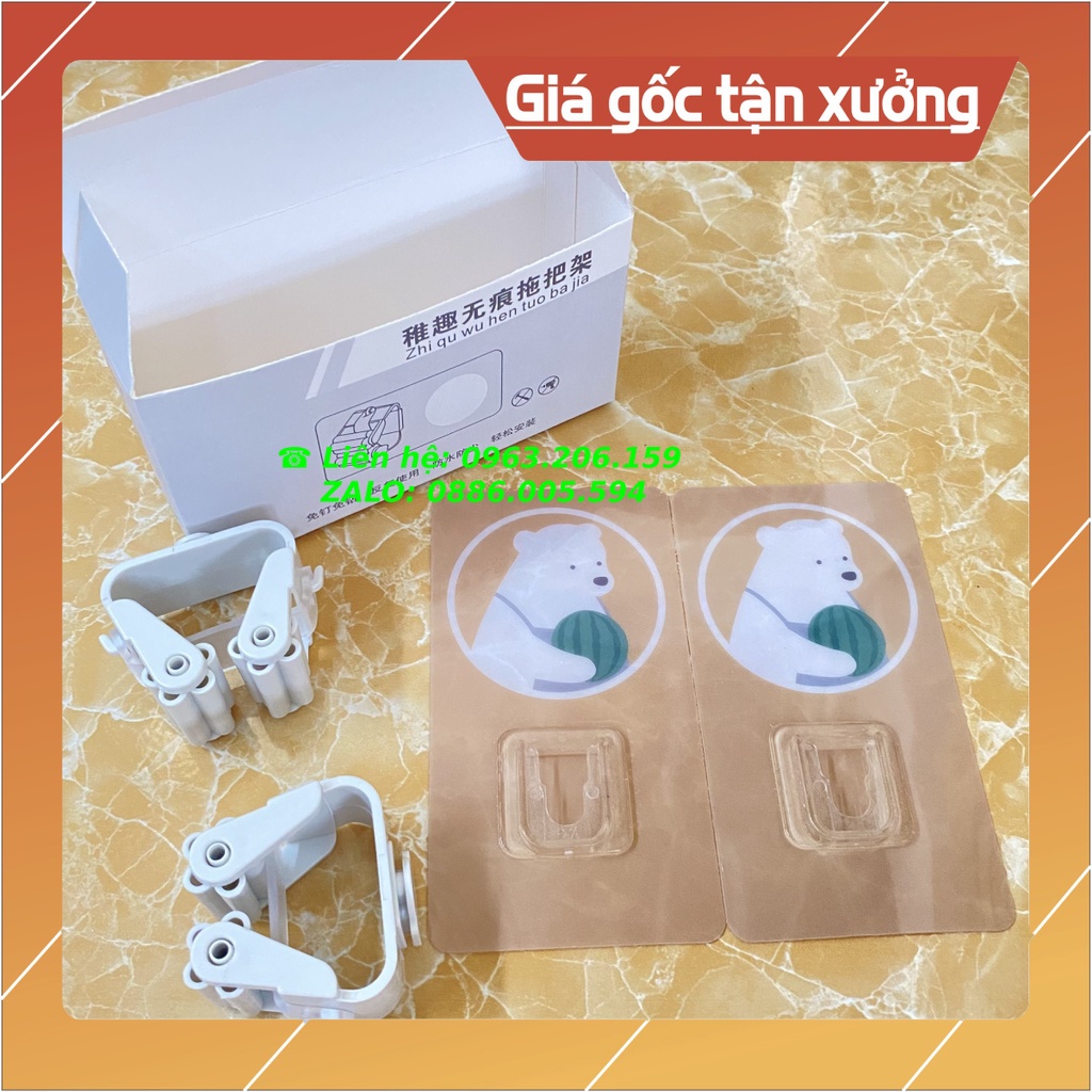 [New] Móc Kẹp Giữ Chổi Dán Tường, Móc Dán Treo Chổi Quét, Chổi Lau