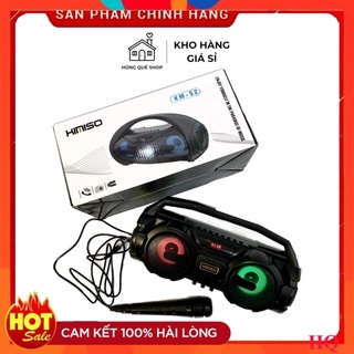 [Hàng Tốt] Loa Bluetooth hát karaoke Tặng Kèm Mic Hát Có Dây - Đèn Led Sống Động.