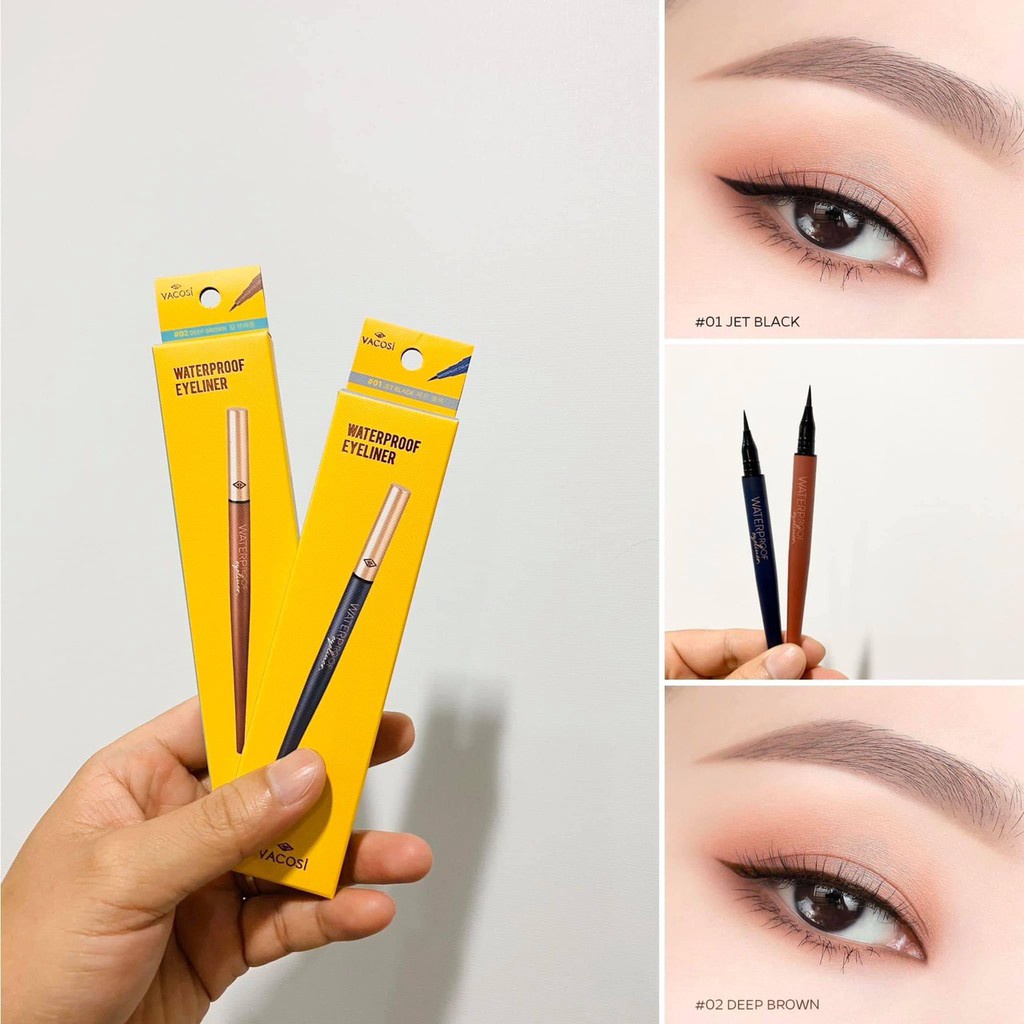 Bút Kẻ Mắt Nước Chống Trôi Vacosi Natural Studio Waterproof Eyeliner