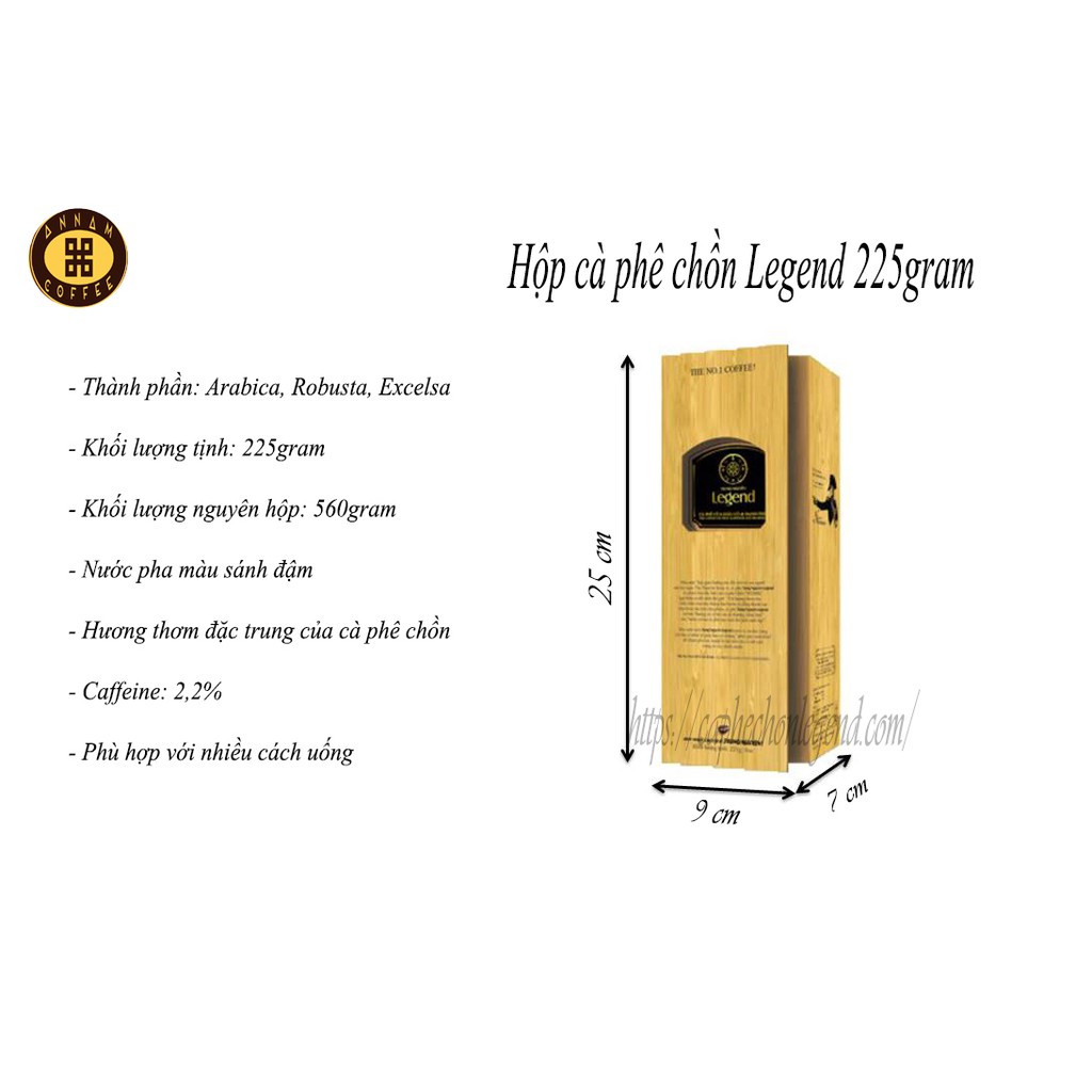 [Mã GROSALE2703 giảm 8% đơn 250K] Cà Phê Chồn Legend Trung Nguyên - 225gr | BigBuy360 - bigbuy360.vn
