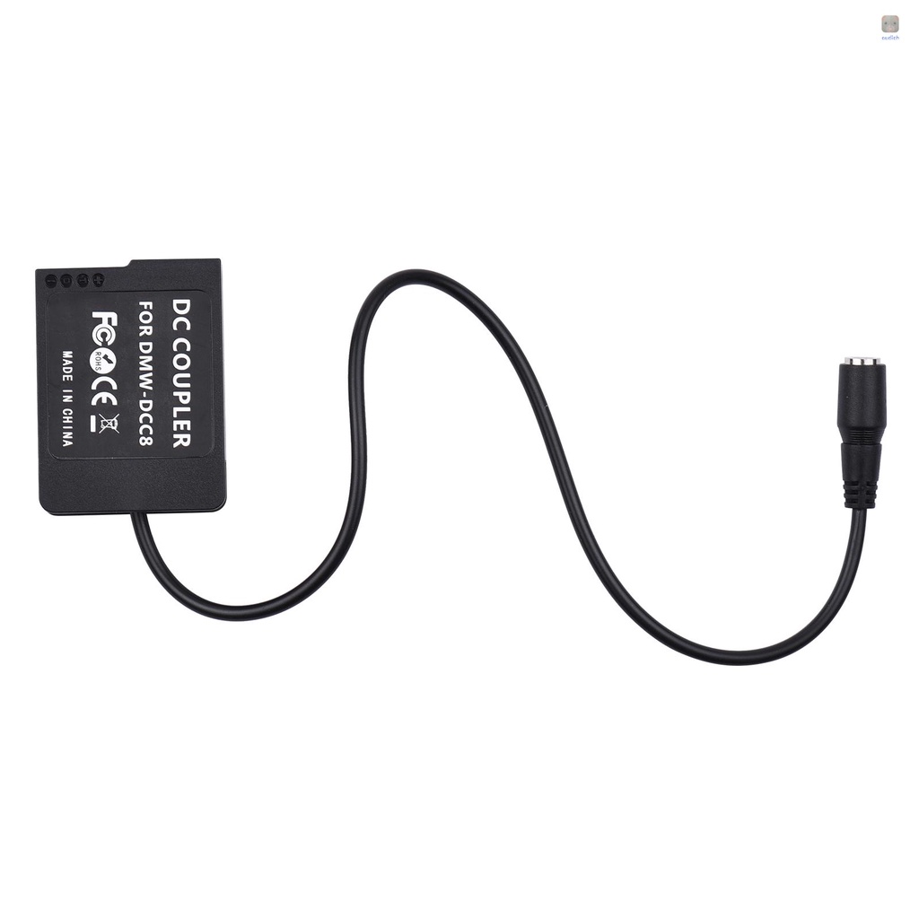 Pin giả Andoer DMW-DCC8/BLC12 với cáp đổi nguồn USB cho Panasonic Lumix DMC-FZ200 FZ300 FZ1000 FZ2500 G5 G6 G7 G80 G85