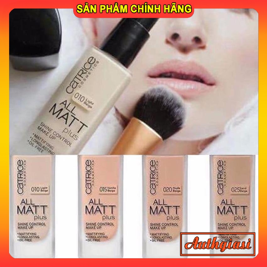 Kem Nền Kiềm Dầu Catrice All Matt Plus Đức 18H Mỏng Mịn Tự Nhiên Rạng Rỡ