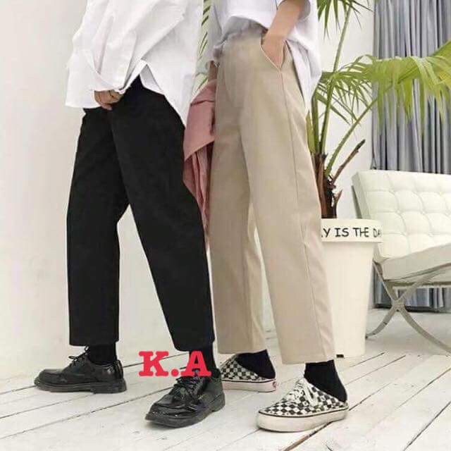 Quần ống rộng cúc chất kaki KAN2609