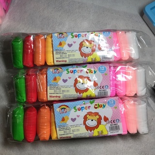 Đất nặn  Set 12 màu Đất sét Nhật tự khô, đất nặn an toàn cho bé
