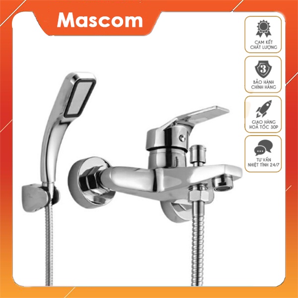 Bộ củ sen tắm nóng lạnh mạ Crom - MAS tắng kèm bộ tay sen tăng áp 300 lỗ