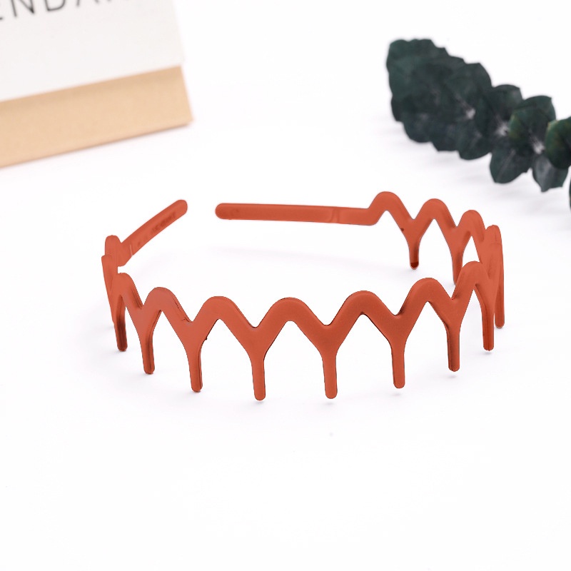 Băng Đô Cài Tóc Bằng Resin Mặt Nhám Màu Trơn Chống Trượt Thời Trang Cho Nữ