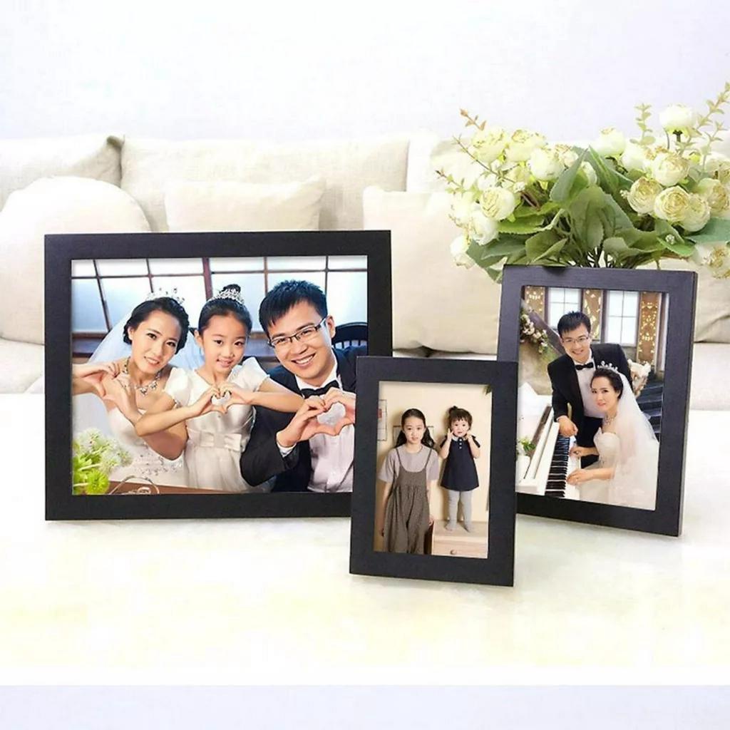 Khung ảnh 10x15, 13x18, 15x21 để bàn mặt mika -Tặng kèm chân chống