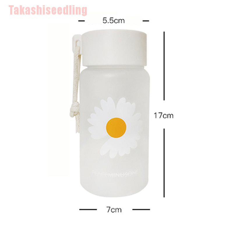 Bình Nước Nhựa Trong Suốt In Hình Hoa Cúc Đáng Yêu Dung Tích 500ml
