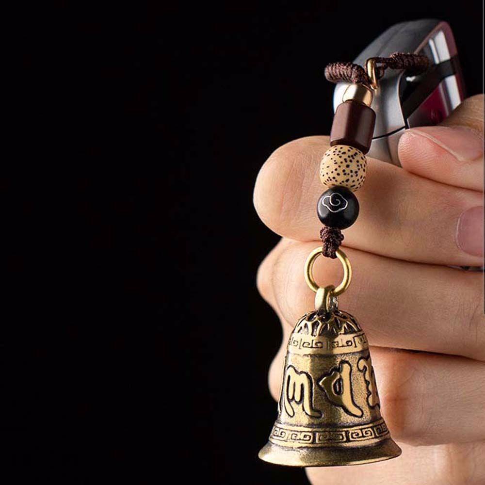 Móc Chìa Khóa Xe Hơi May Mắn Bằng Đồng Thau Kiểu Phật Giáo Tây Tạng Cổ Điển