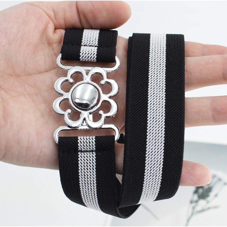 Thắt lưng vải dù kẻ phối mầu trẻ trung khóa dễ thương TTL80