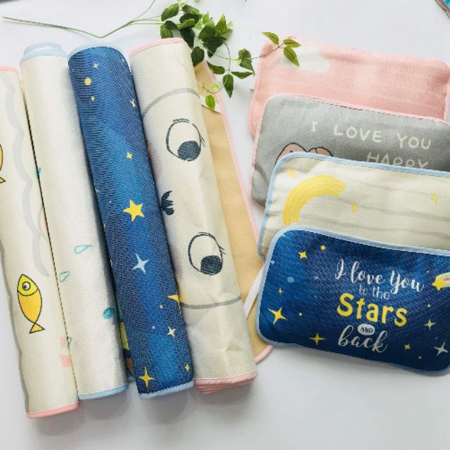 Chiếu điều hòa xuất Nhật Muslin Trees ( tặng kèm gối thảo dược )